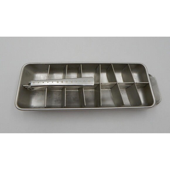 Frigidaire Single Ice Cube Tray 1950's Quickube Quick Release Aluminum Vintage - Picture 5 of 13